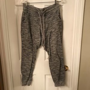 Heathered gray jogger sweatpants